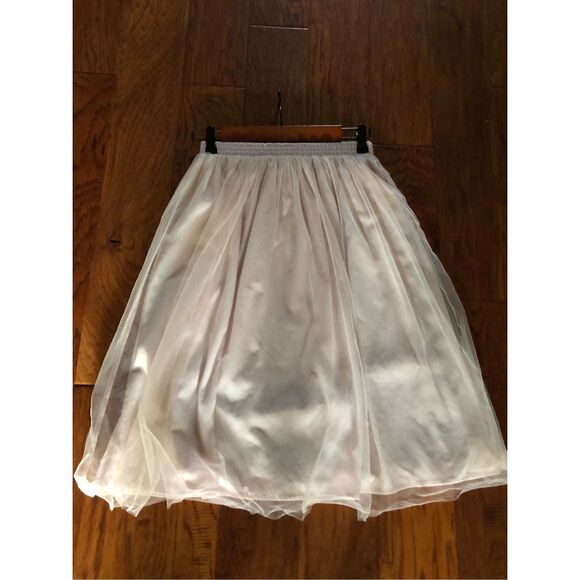 Miami Skirt Womens SZ S Pink Tutu Style Midi Hi-Low Hem Peasant w/ Lining - Picture 3 of 8